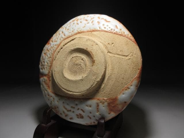 人間国宝 加藤孝造 志野茶碗／二代黒田陶々庵 識【窓のいろ】／共箱 共布 栞付