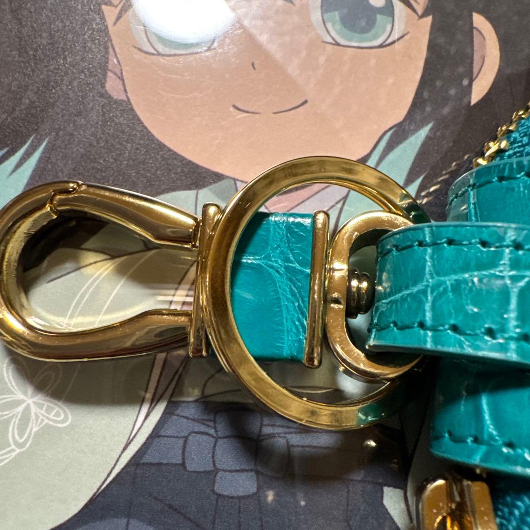 三京商会 クロコダイル スマートキーケース シャイニング 加工 ターコイズブルー