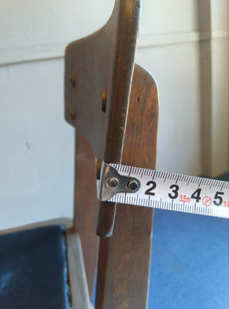 木製子供用チェア 直線的デザイン　ヴィンテージ　レトロ