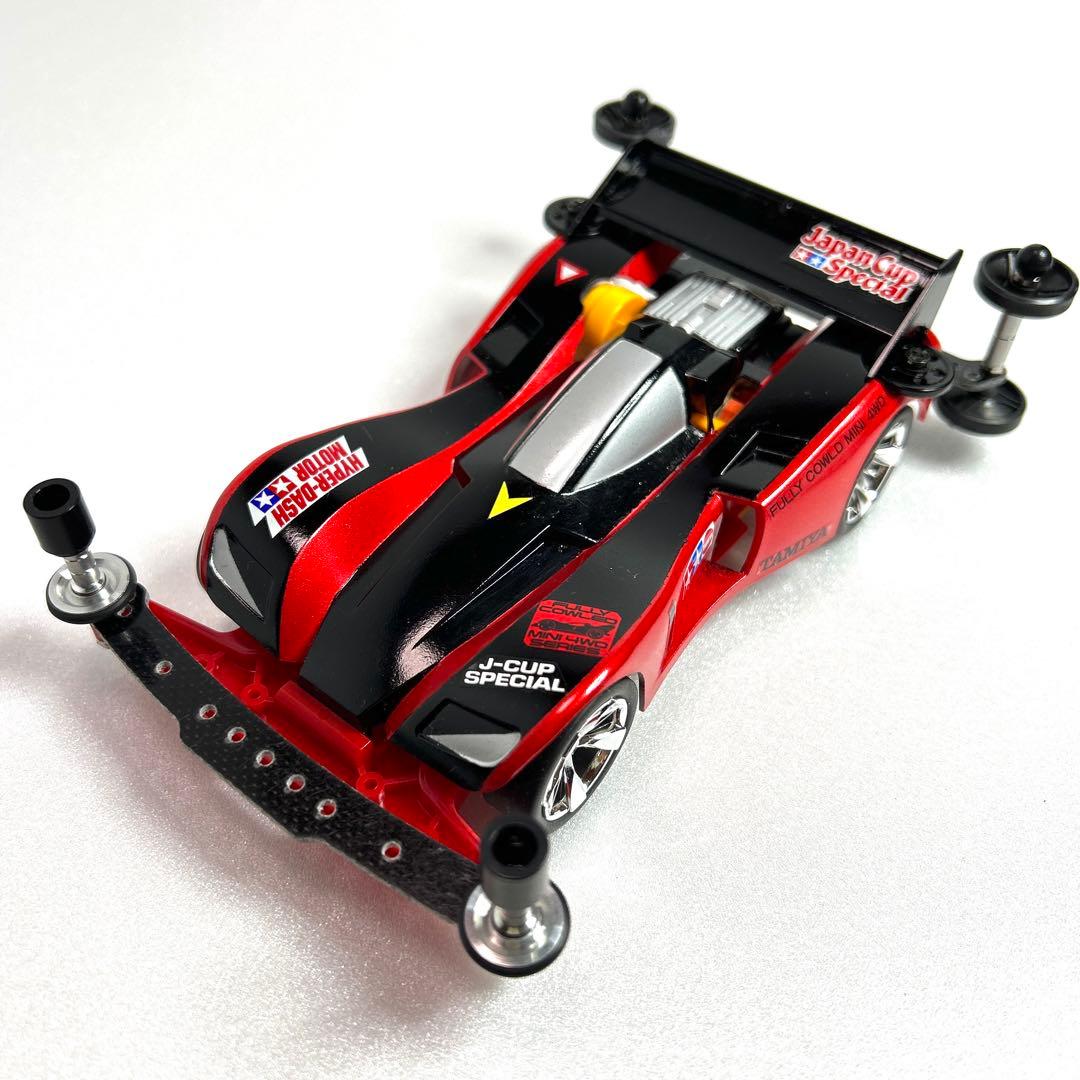 ミニ四駆　ソニックセイバー　シール　塗装済　メタリックレッド　ブラック