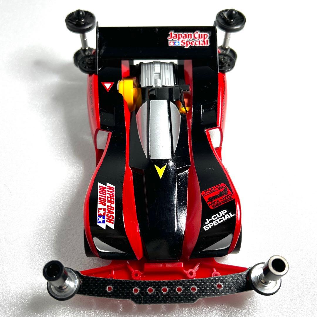 ミニ四駆　ソニックセイバー　シール　塗装済　メタリックレッド　ブラック