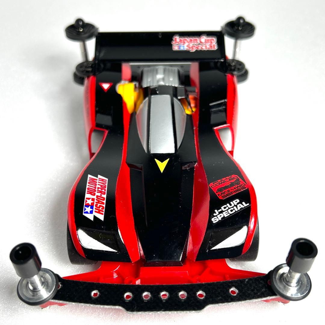 ミニ四駆　ソニックセイバー　シール　塗装済　メタリックレッド　ブラック