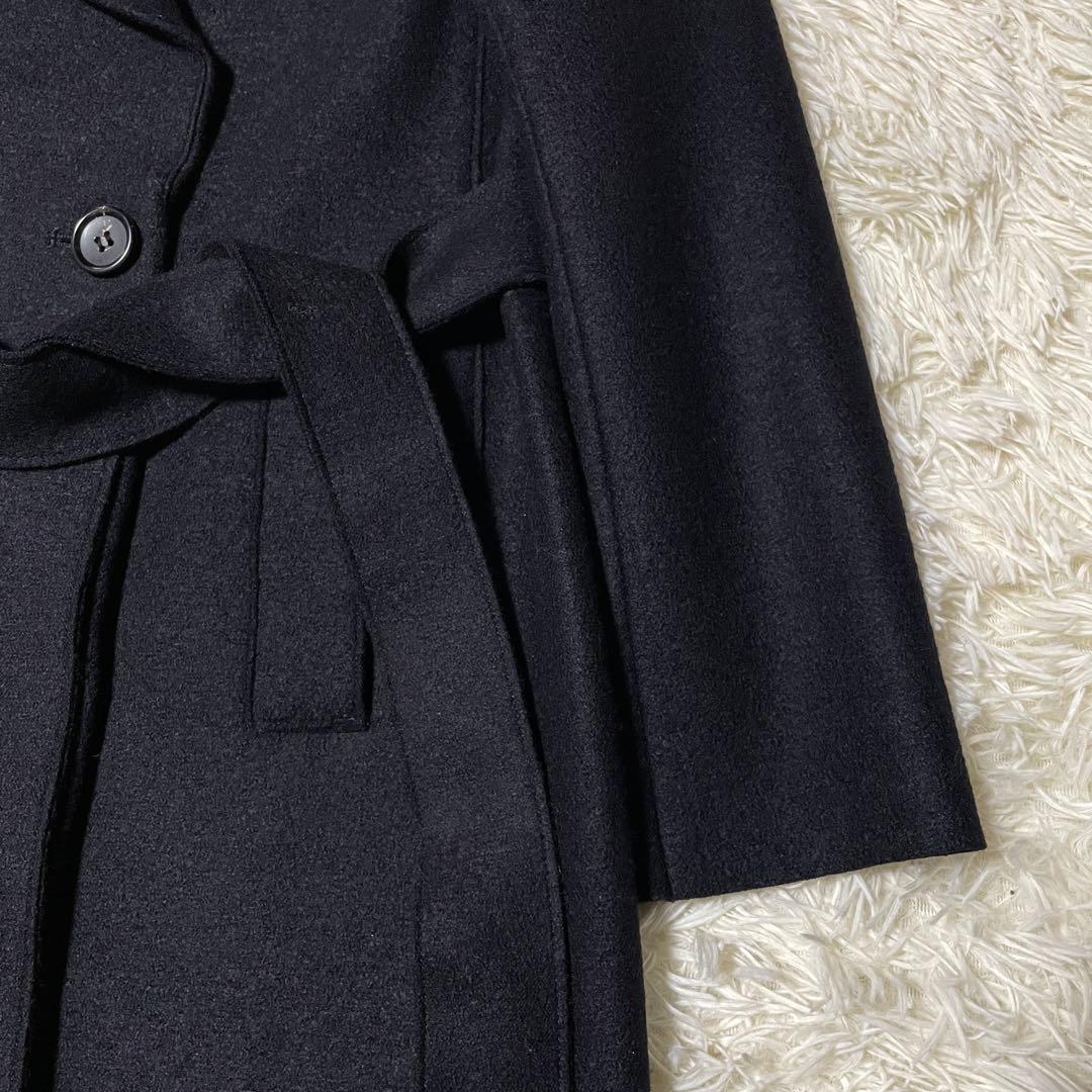 【未使用品】23区 moessmer ダブル チェスターコート ネイビー 38