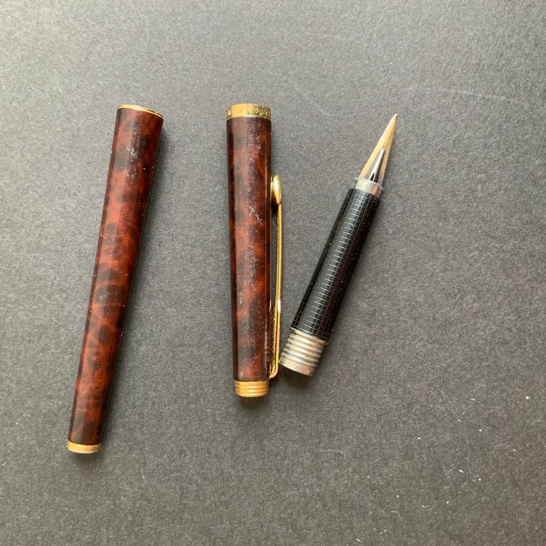パーカー　ブラウン 万年筆 ゴールドクリップ