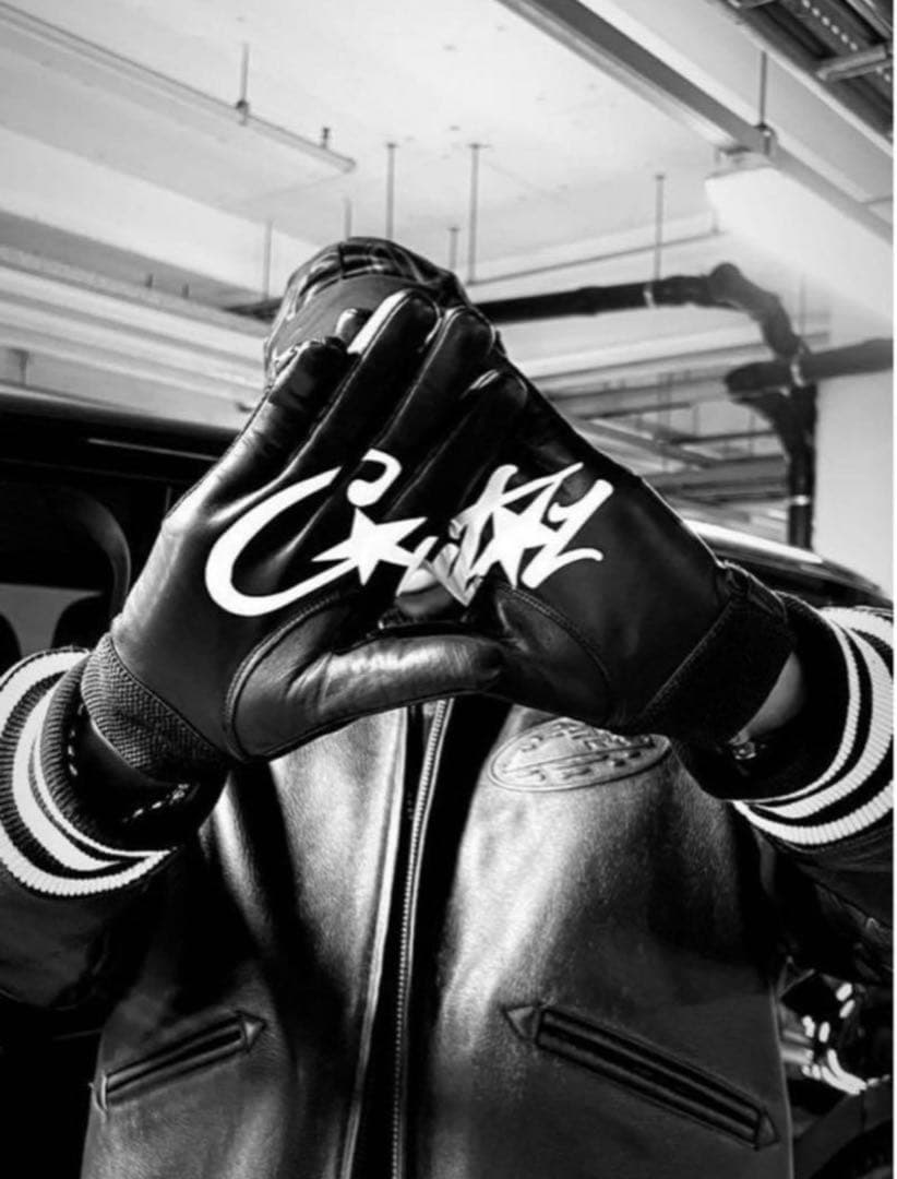 小物 corteiz glove Black