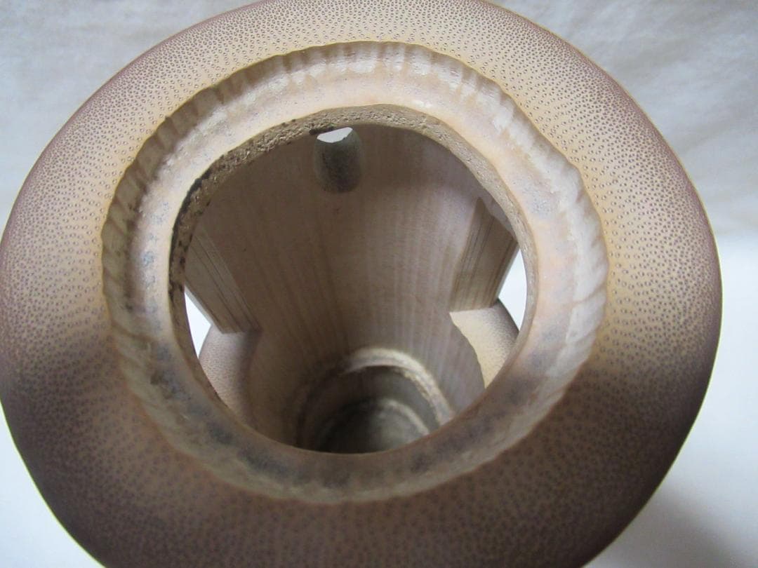 茶花　竹一重切花入　銘雪月花　細合喝堂老師書付　弥三郎作