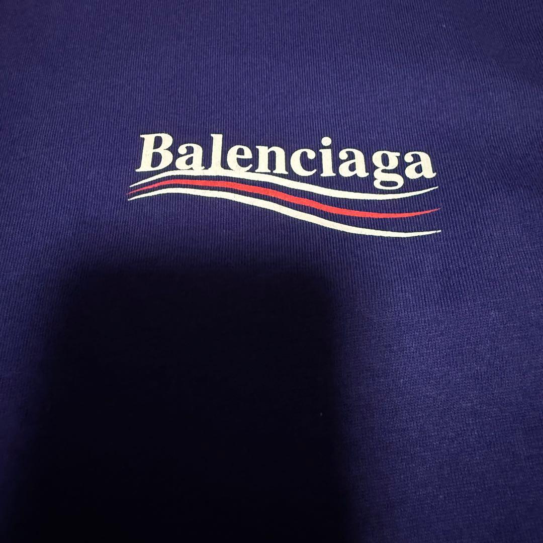 Balenciaga バレンシアガ ロゴ ネイビー Tシャツ