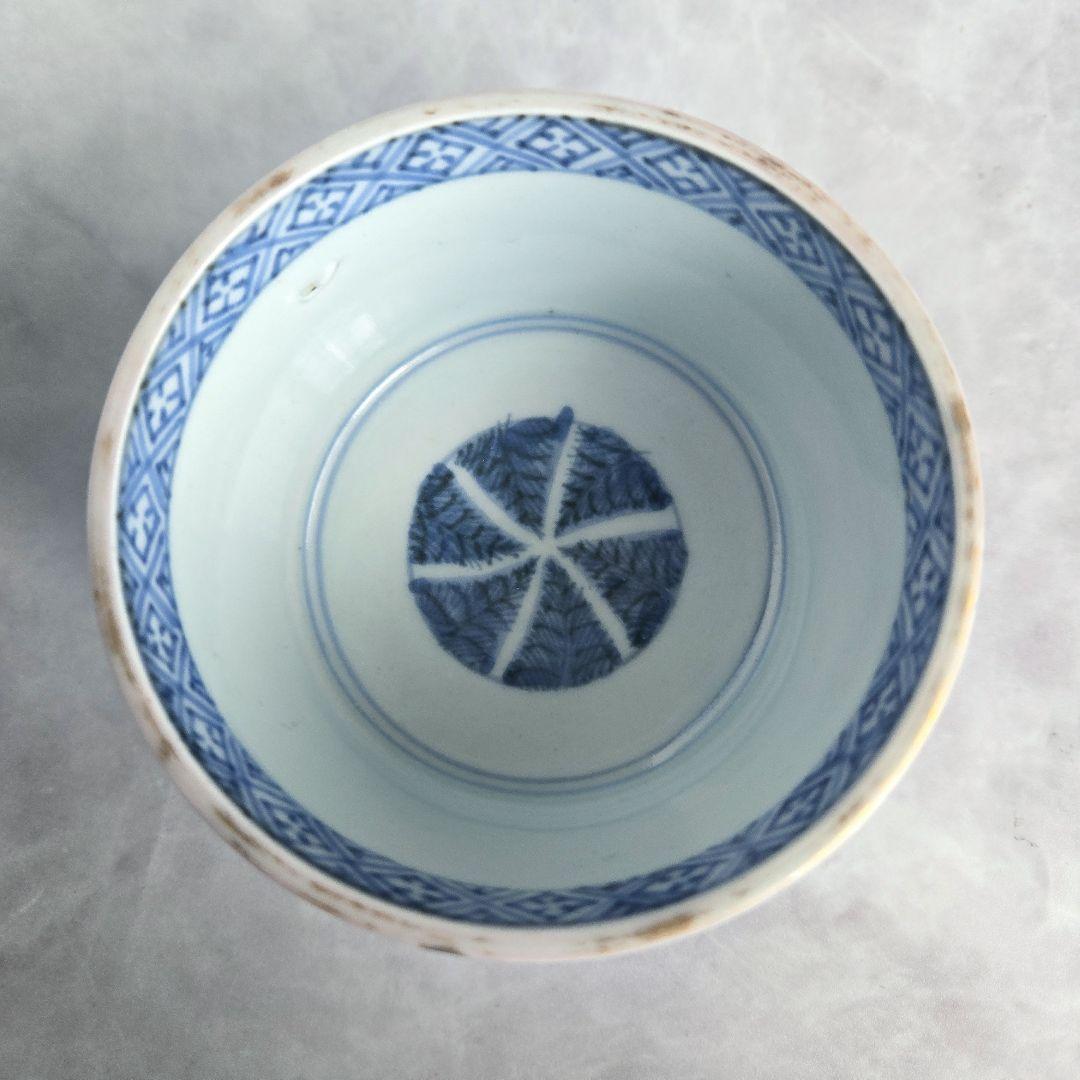 古伊万里　金彩　染付　向付　金唐草　金継ぎ　アンティーク　骨董　江戸