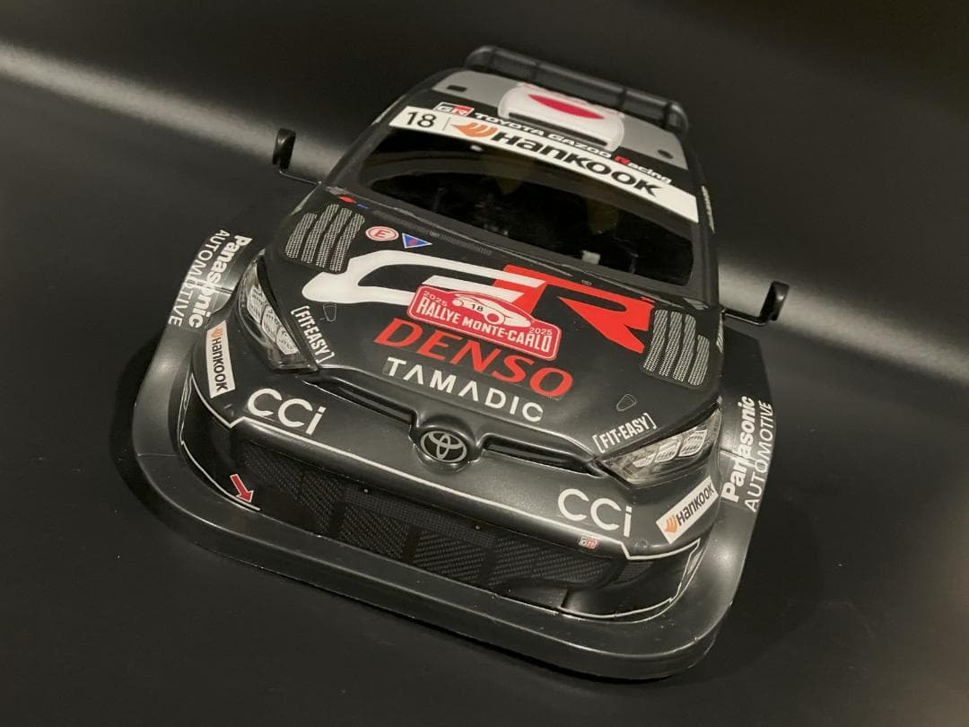 タミヤRCボディ ヤリス WRC2025 ラリーモンテカルロ 勝田選手