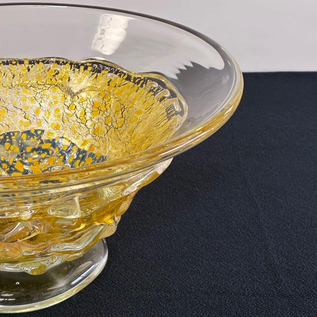 【宙吹きガラス/壱谷 旭・作】大鉢《光華》共箱付き