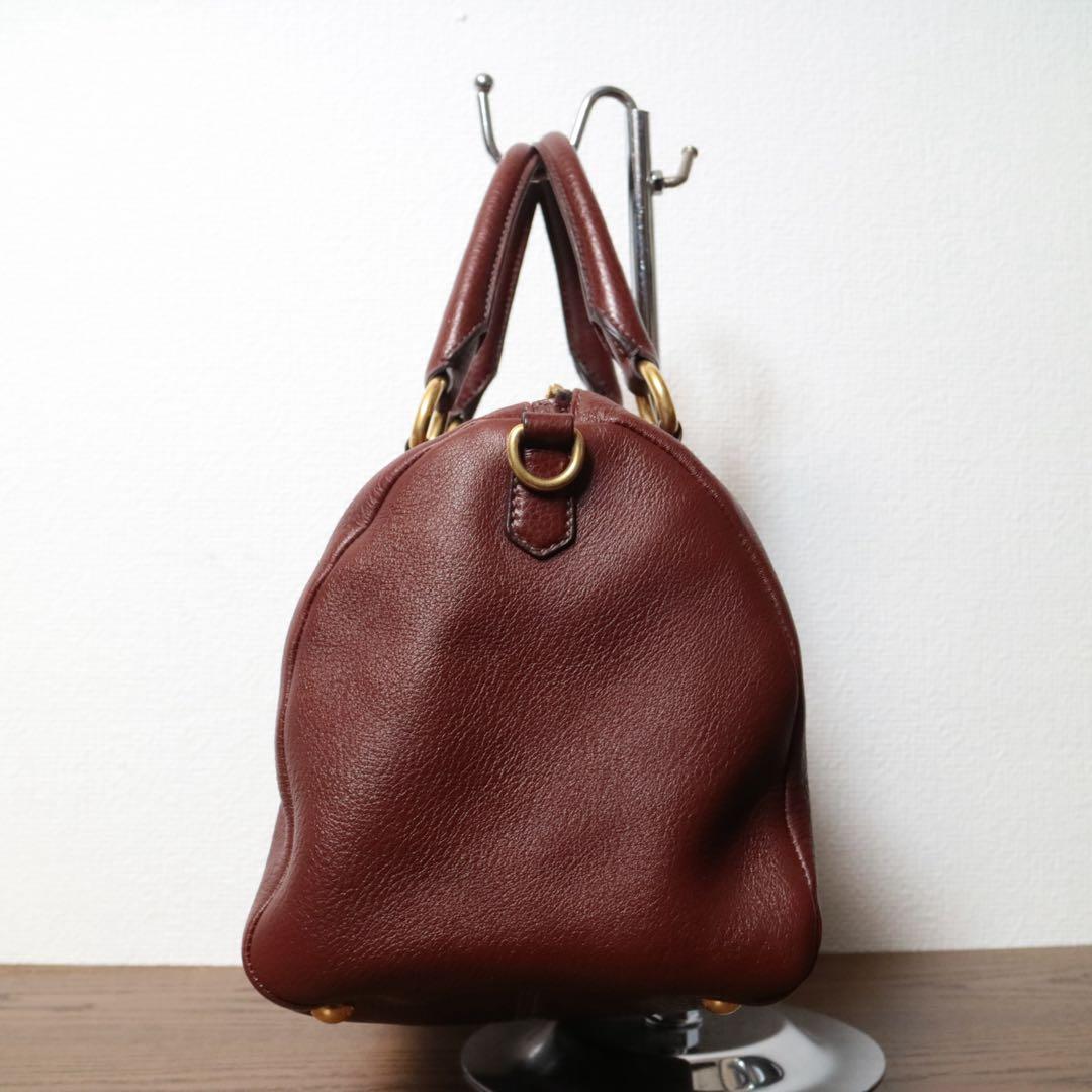 【極美品】 PRADA ダイノレザー ボストンバッグ ショルダーバッグ ギャラ