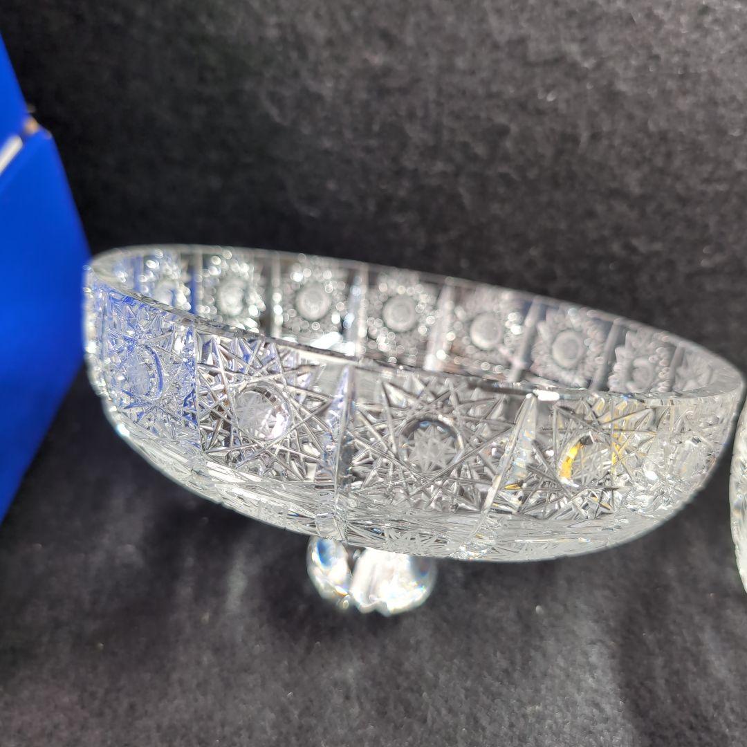 【ボヘミア】高級クリスタル 蓋付きボウル PK500　ハンドメイドカット　ポット