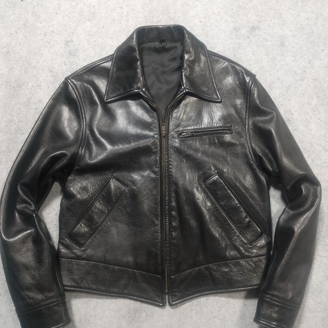 美品 ポールスミス ライダースジャケット レザー 牛革 ９０s 短丈 革ジャン