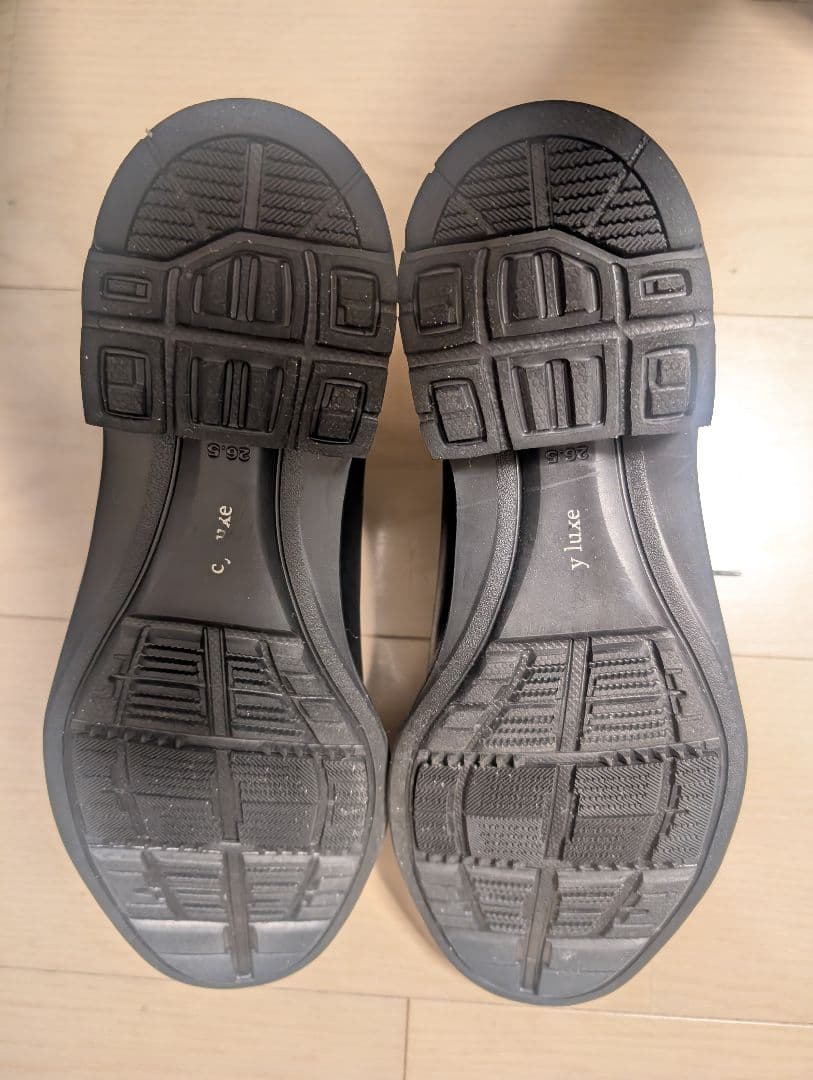 wws ボーダレス本革シューズ ブラック 26.5cm