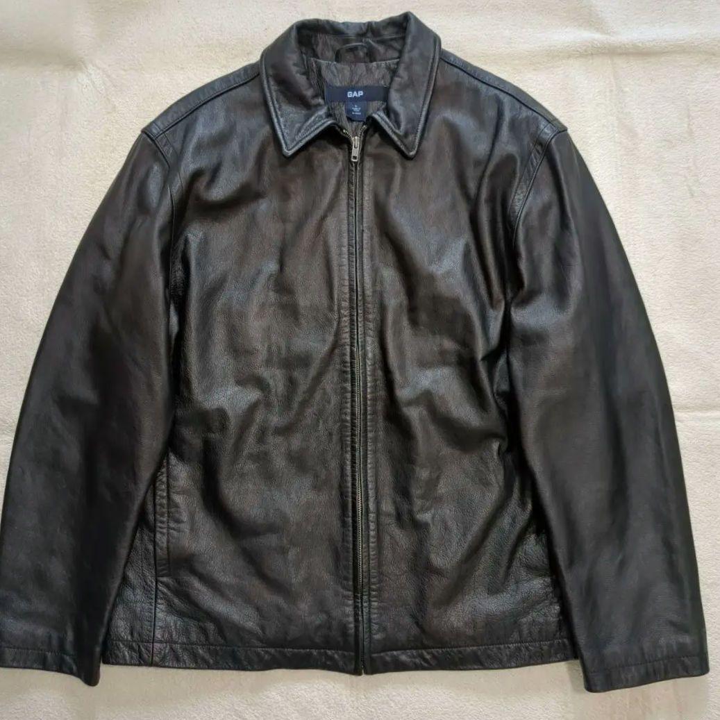 美品 オールドギャップ レザージャケット ブルゾン 牛革 Lサイズ ブラック