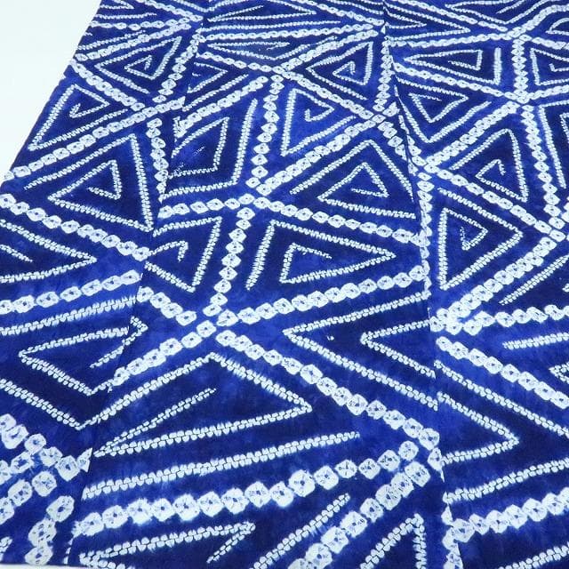 専用Y3377◆有松鳴海絞り 綿 背・胸当て付 手縫い仕立て 高級浴衣