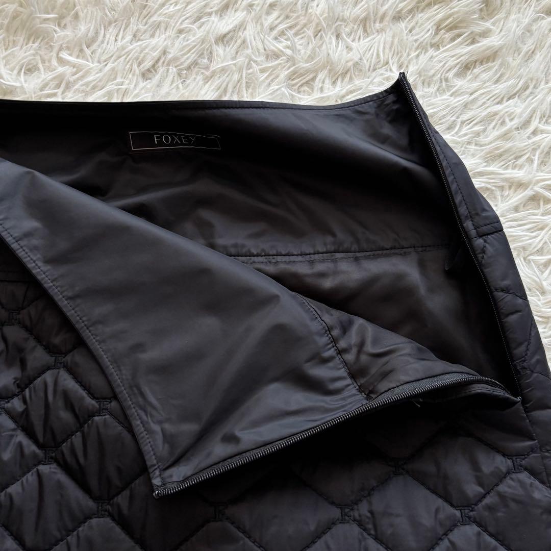 23AW 極美品 FOXEY CASSE-COU キルティングスカート 黒 40