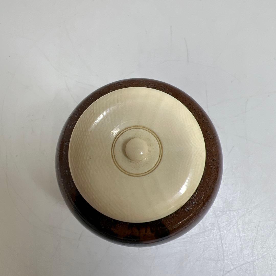 ☆茶3 名工　杉田祥平造　清閑寺窯　瀧浪　茶入　共箱　h7.8cm