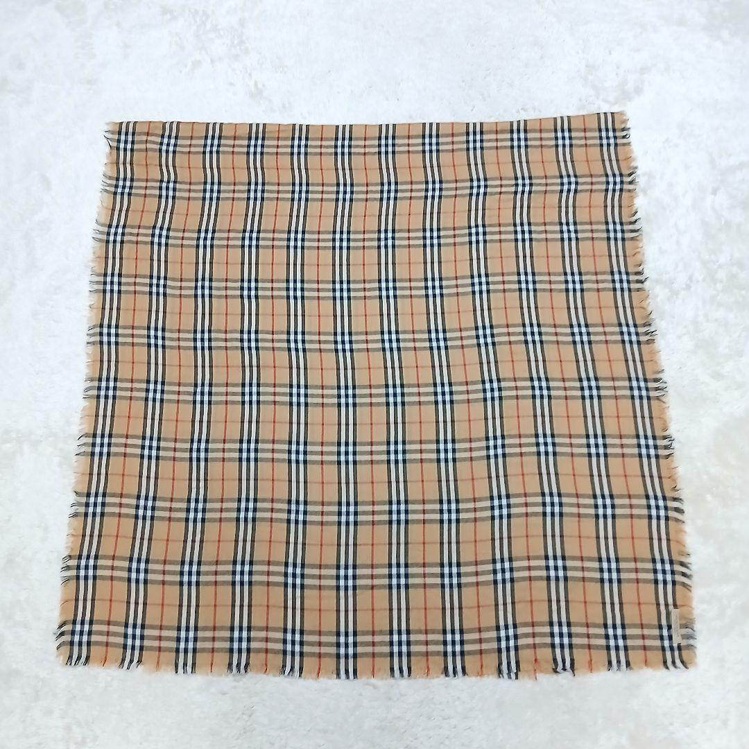 【極美品】BURBERRY LONDON 大判フリンジマフラー ノバチェック