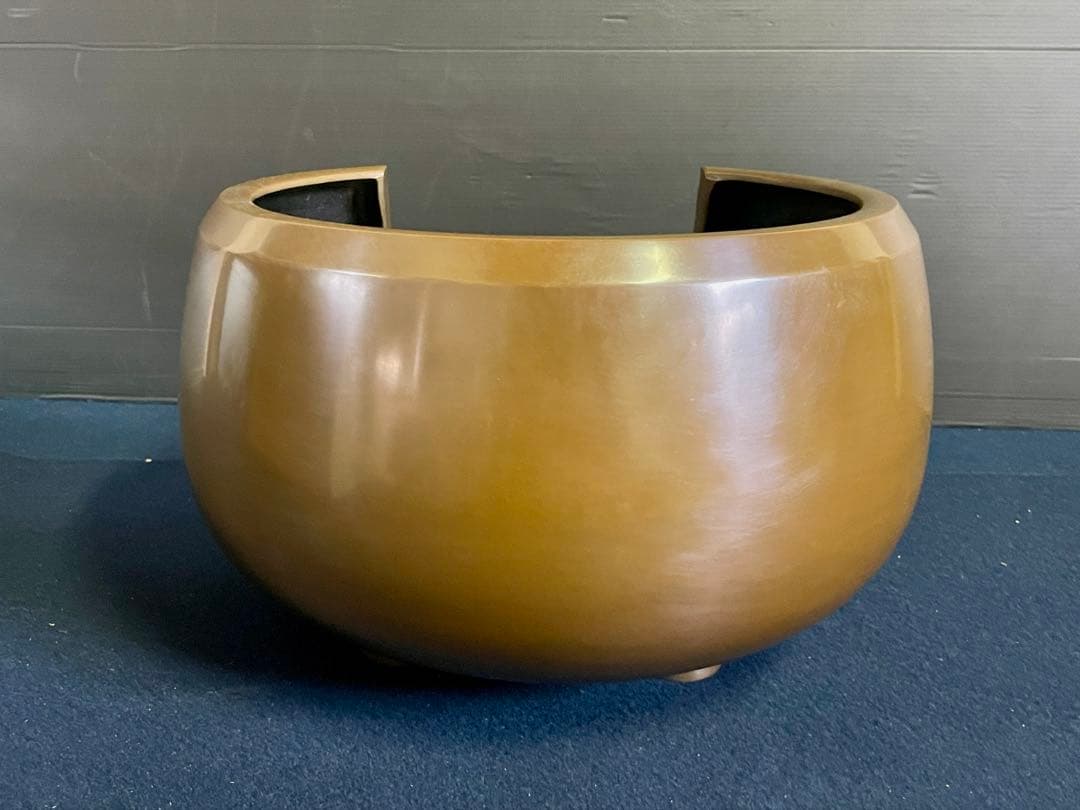 割引❣️【未使用 美品】「母」 唐銅 風炉 助伝 共箱 茶道具（1014あ③）