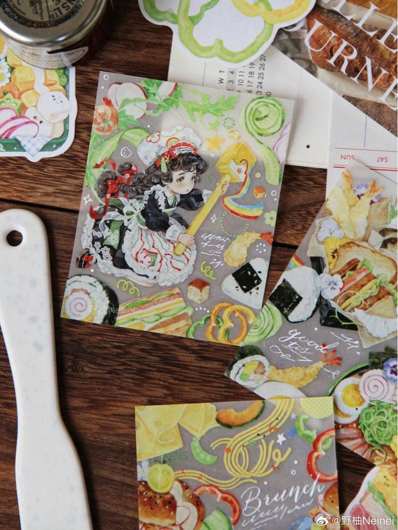 海外　人物　マスキングテープ　NeiNei 野柚 4点⚠️水晶pet（310287