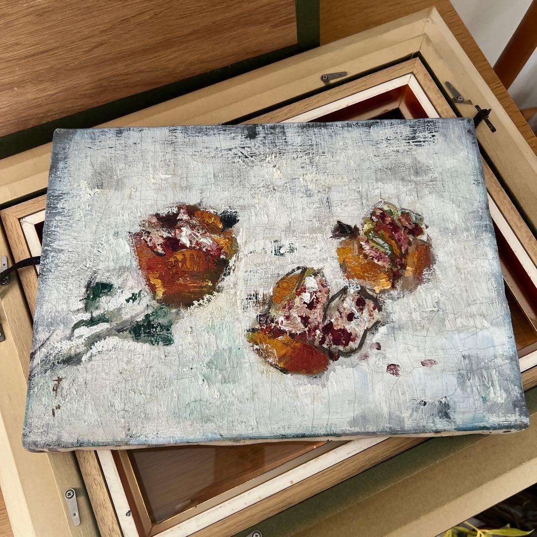 三宅すず作　油彩画 ゴールドフレーム　1964年