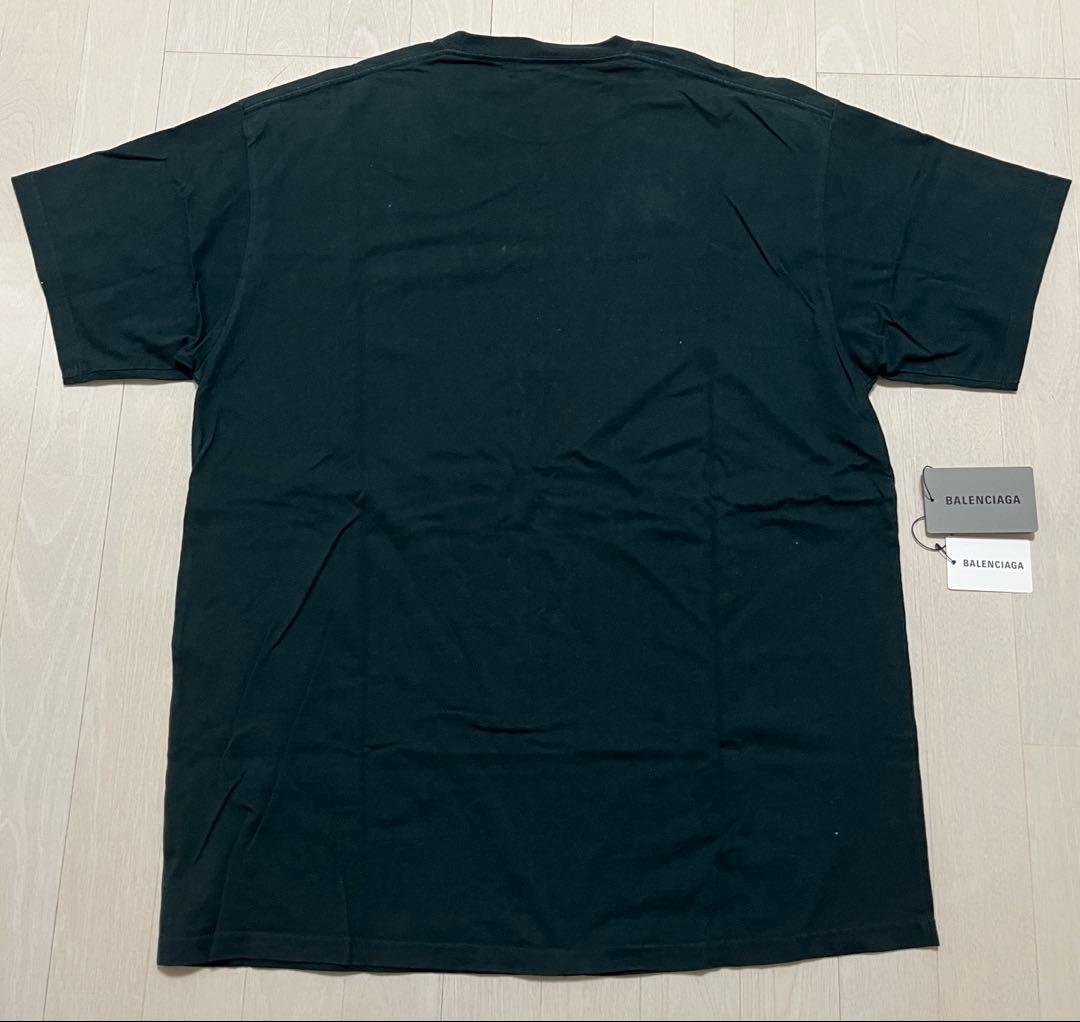 ひ*ん様 balenciaga スモールロゴ　ダークグリーン Tシャツ　M