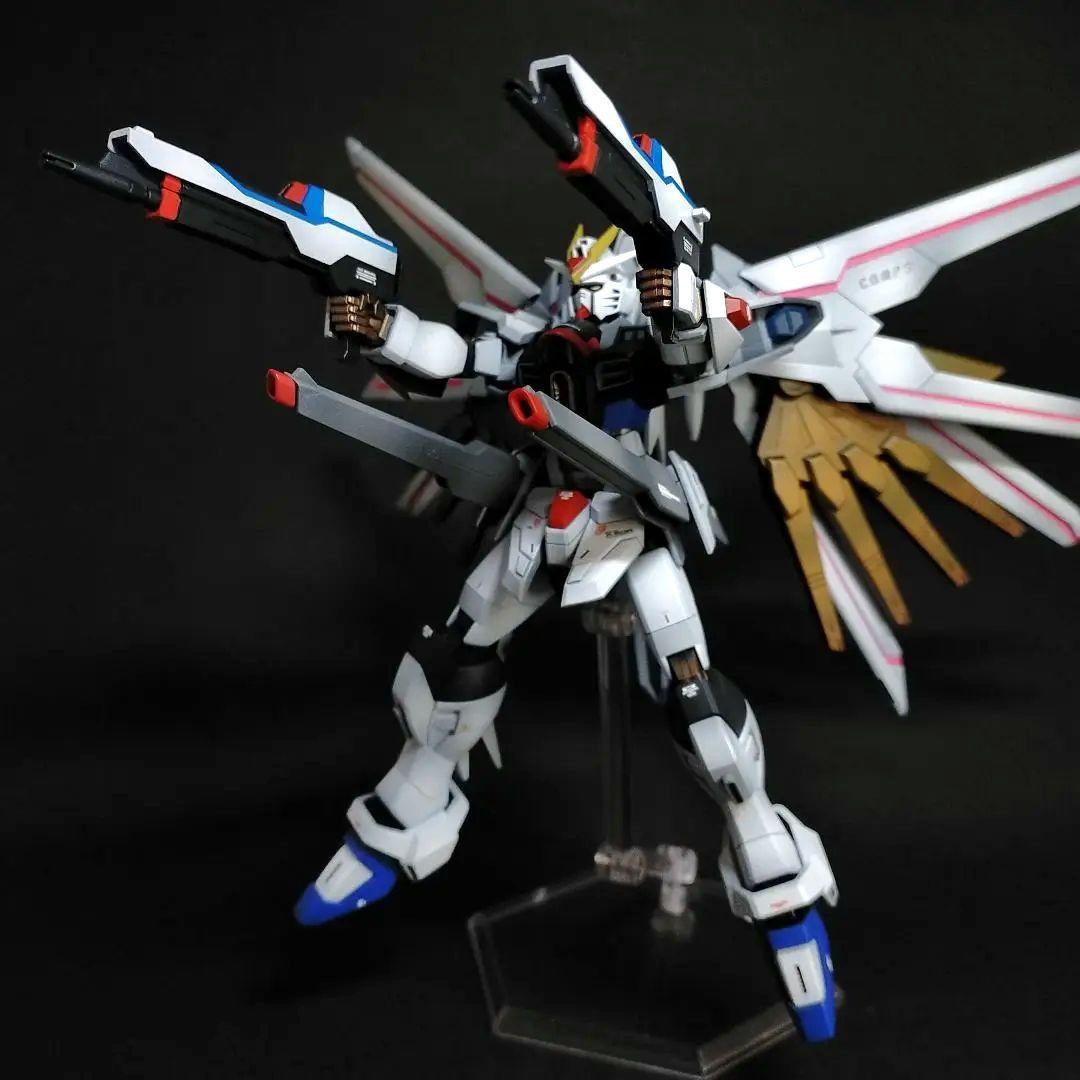 HGCE マイティーストライクフリーダムガンダム 全塗装完成品(胴体延長改修)