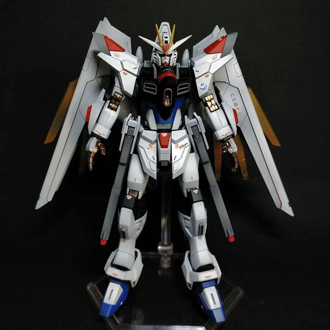 HGCE マイティーストライクフリーダムガンダム 全塗装完成品(胴体延長改修)