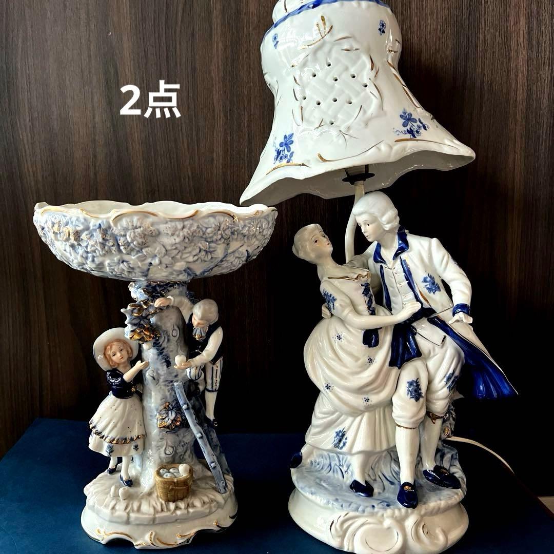 西洋アンティーク風ドールスタンド、小物入れ　2点