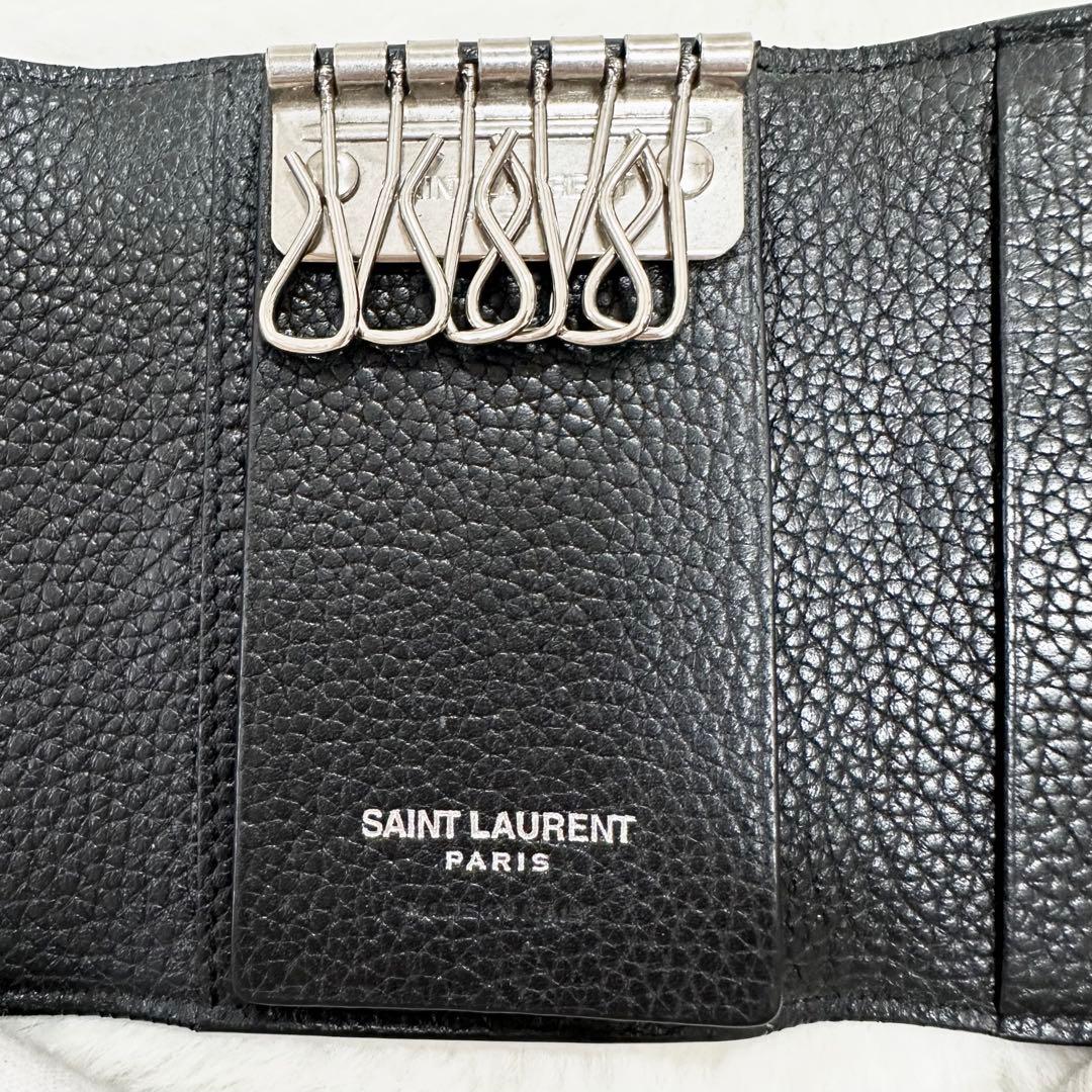 極美品◎SAINTLAULENT サックドジュール キーケース ブラック レザー