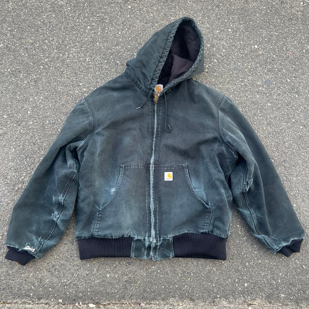 あ*よ様 鬼フェード 90s カーハート フェードブラック アクティブジャケット