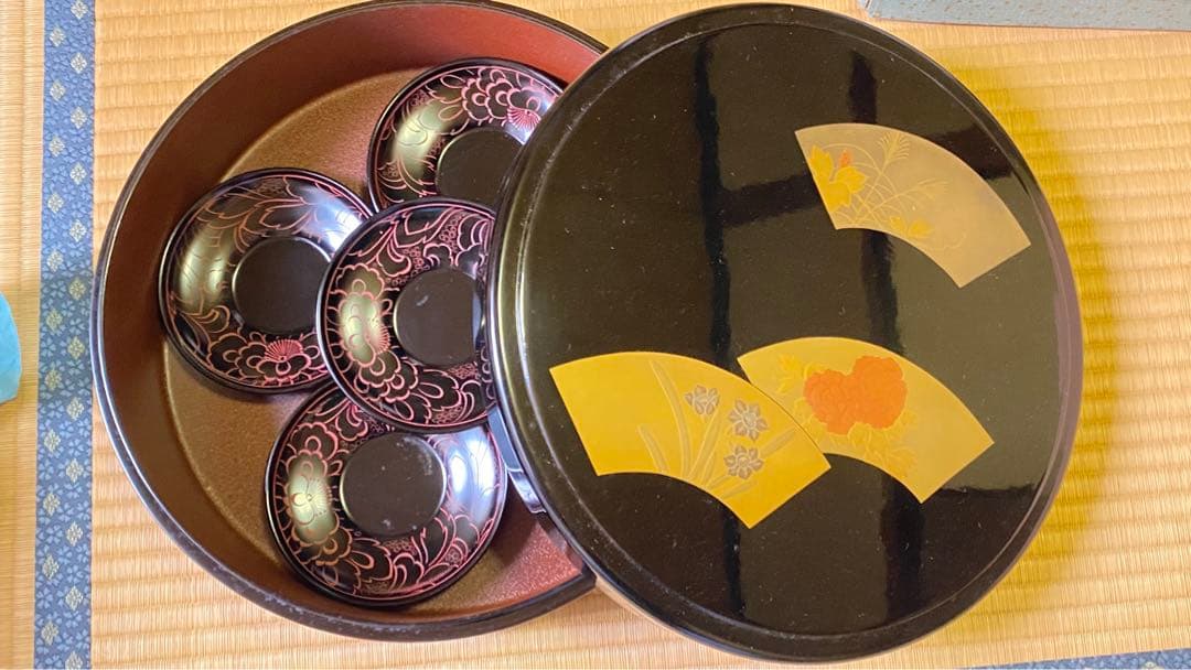 輪島塗 茶櫃と茶たくセット
