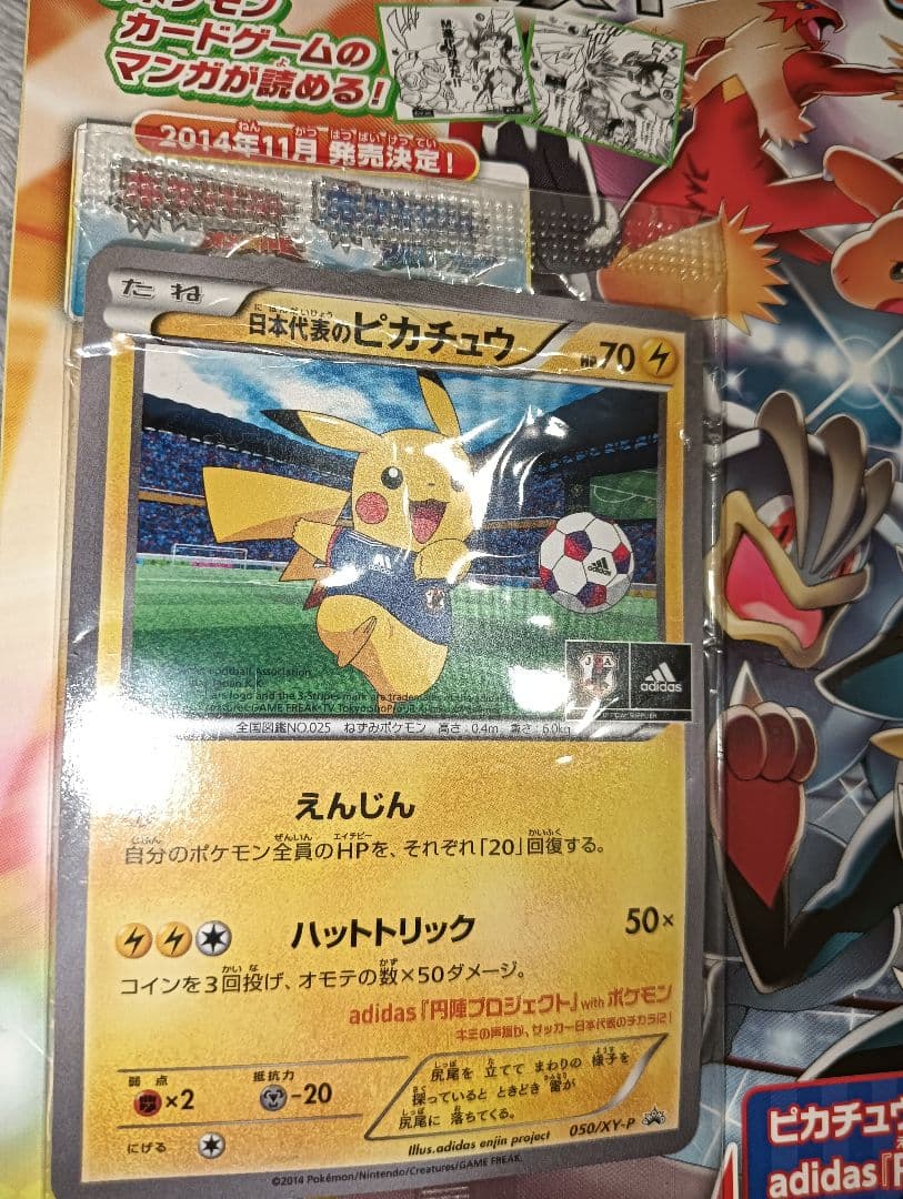 【新品未開封、冊子付き】日本代表のピカチュウ ポケモンNewモン! Book付録