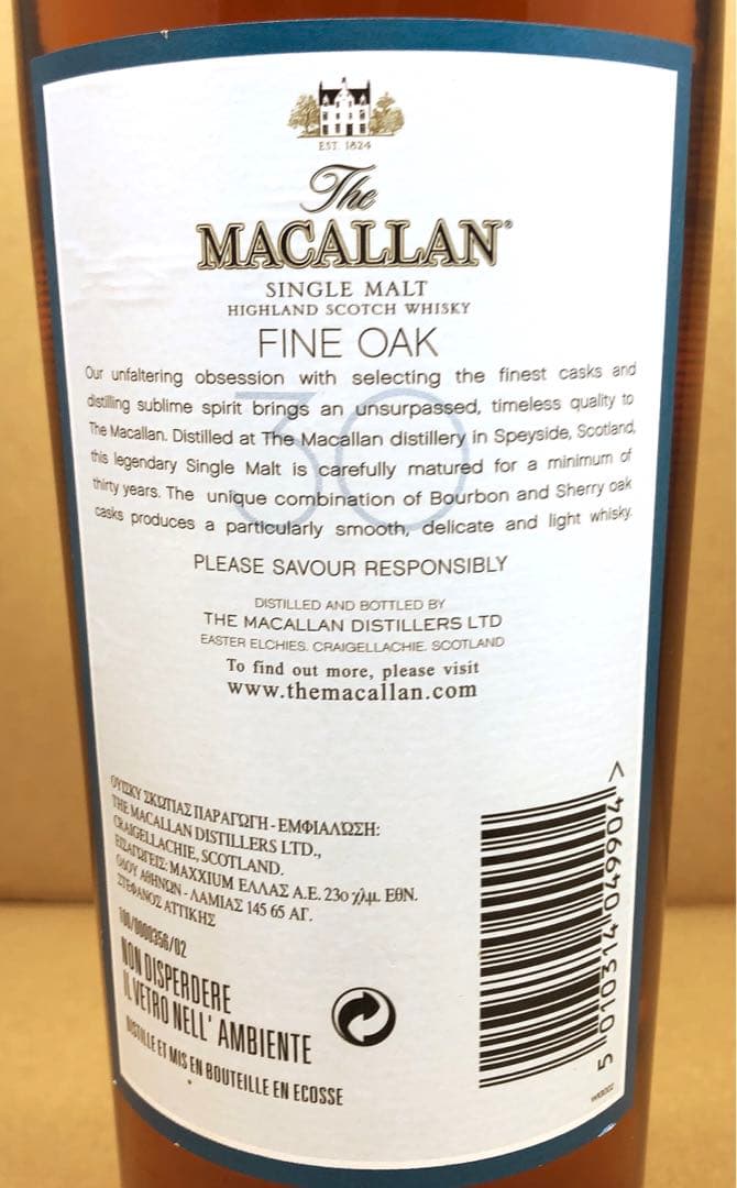 マッカラン 30 年 ファインオーク 　新品