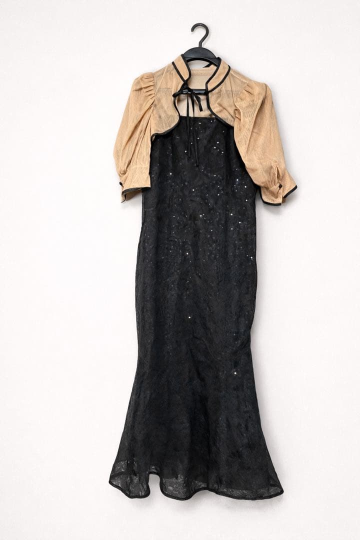 leja ブラックレースパーティードレス Mサイズ