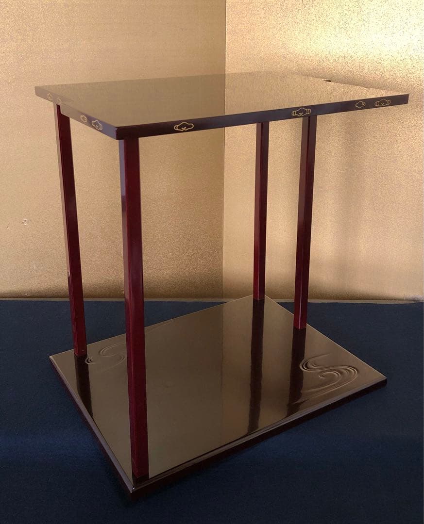 《R》茶道具 淡々斎好写 山雲棚 組立式 山下靖斎作 元箱　251216お5