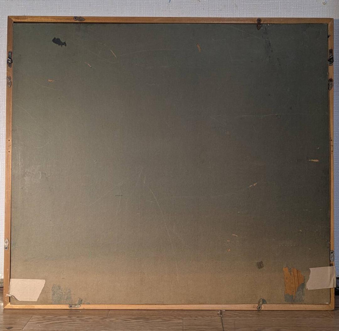 【真作】絵画　山本雅勝　油彩10号　那須高原　雄大な山と秋の風景　W159