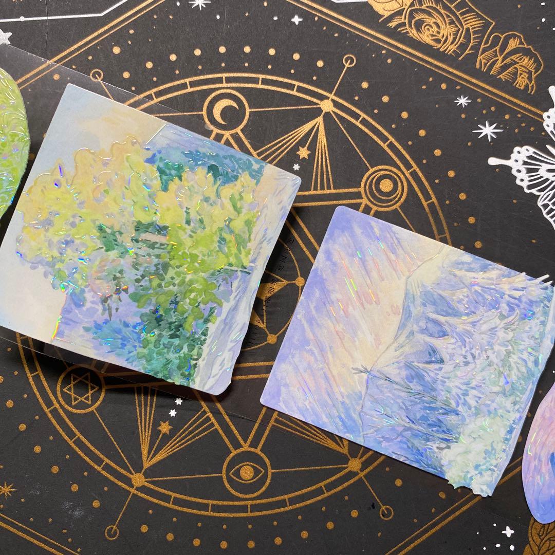 【9263】海外　マステ　中古巻　貝殻光マスキングテープ　四季　装飾系