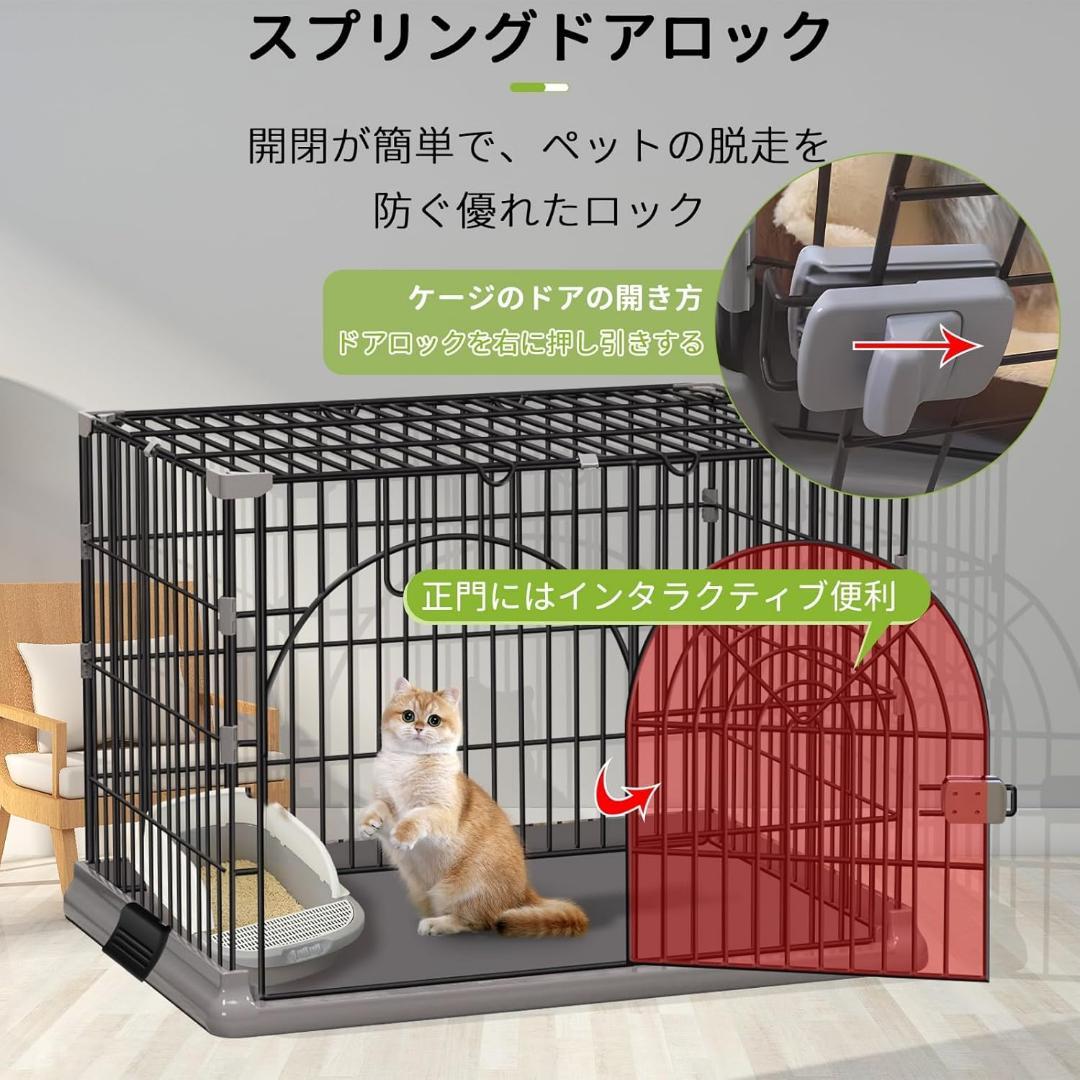 犬のケージ 犬 サークル ペットサークル 屋根付き　100*65.5*63CM