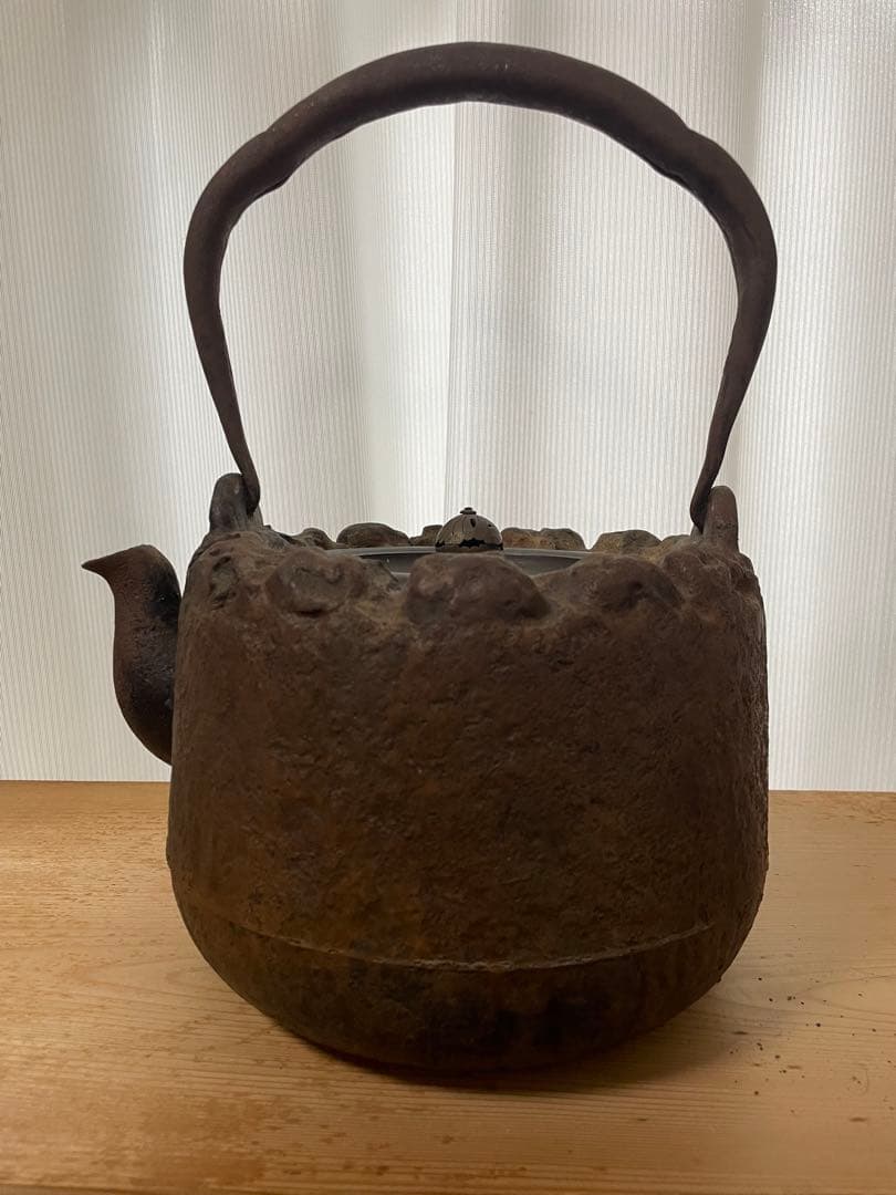 茶道具 龍文堂造 手取釜 釣釜 炉釜