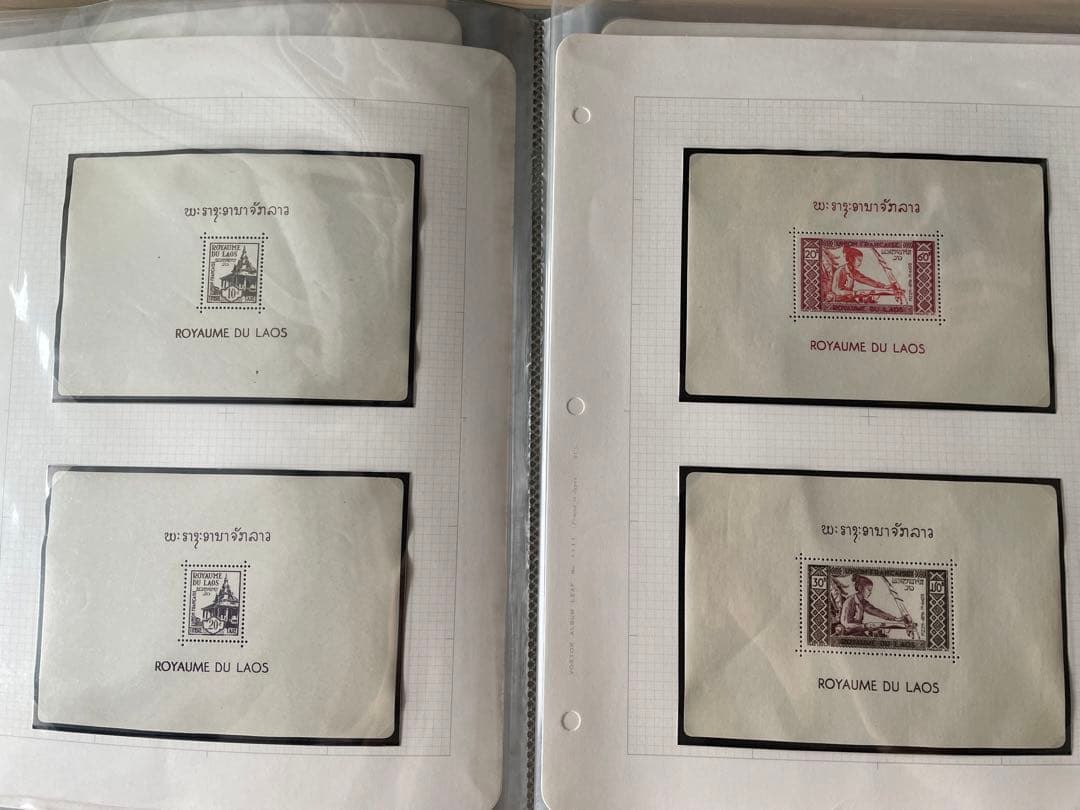切手　ラオス　小型シート　たくさん