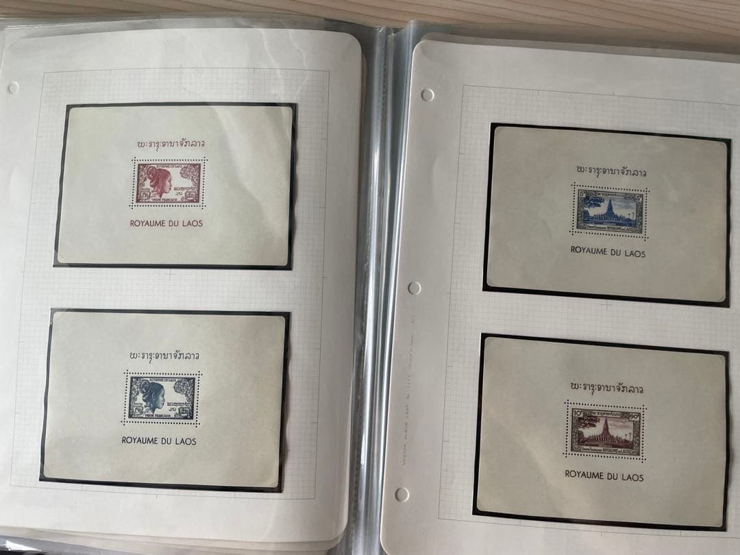 切手　ラオス　小型シート　たくさん