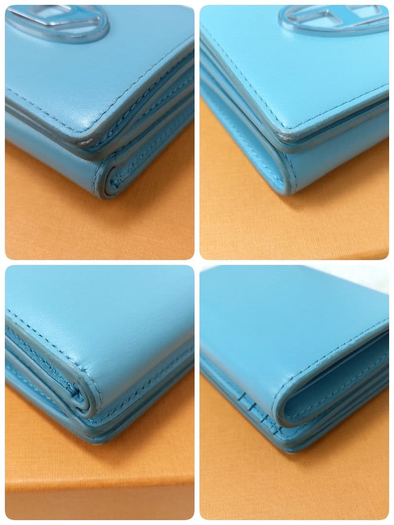 DIESEL　1DR　tri-fold coin　ウォレット　三つ折り財布　青