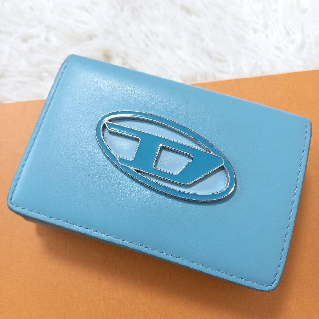DIESEL　1DR　tri-fold coin　ウォレット　三つ折り財布　青