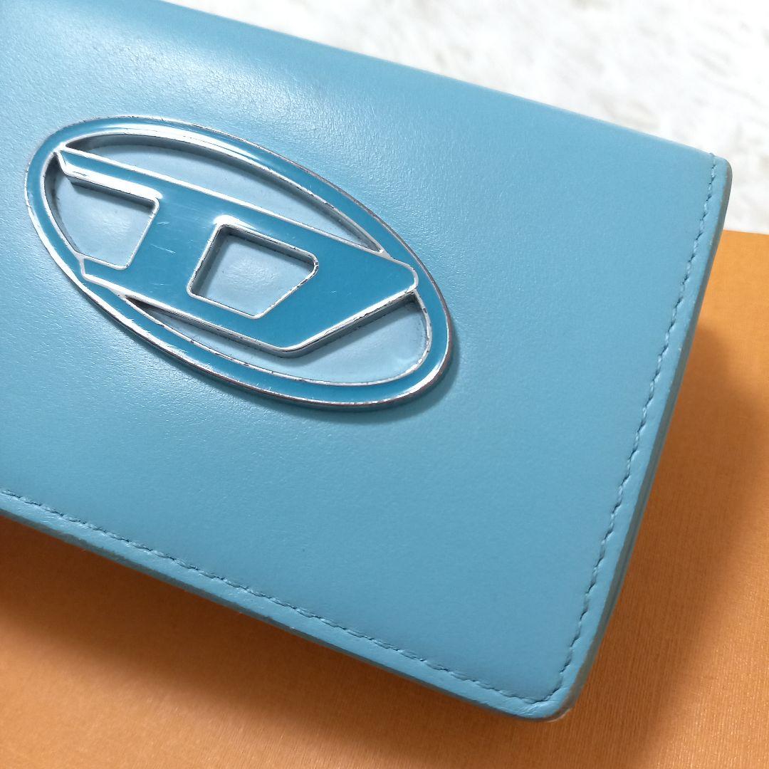 DIESEL　1DR　tri-fold coin　ウォレット　三つ折り財布　青