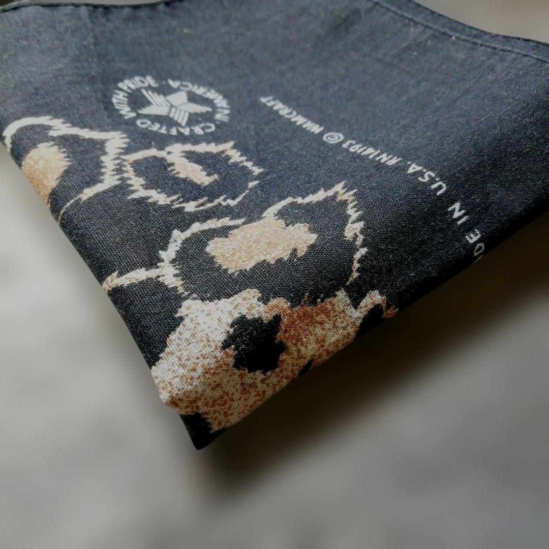 ビンテージ　レオパード　バンダナ　USA製