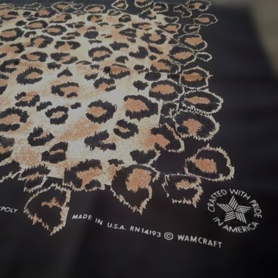 ビンテージ　レオパード　バンダナ　USA製