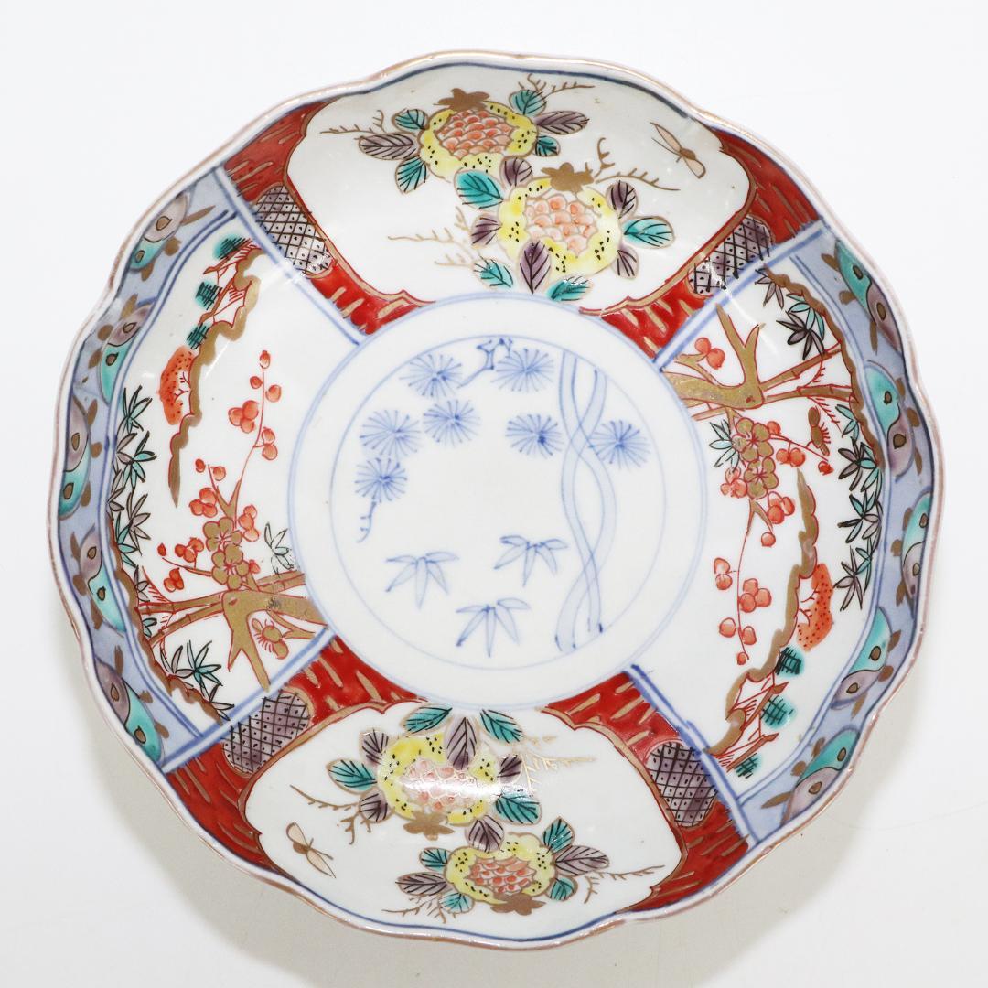 古伊万里 金襴手 松竹梅 膾皿 15客