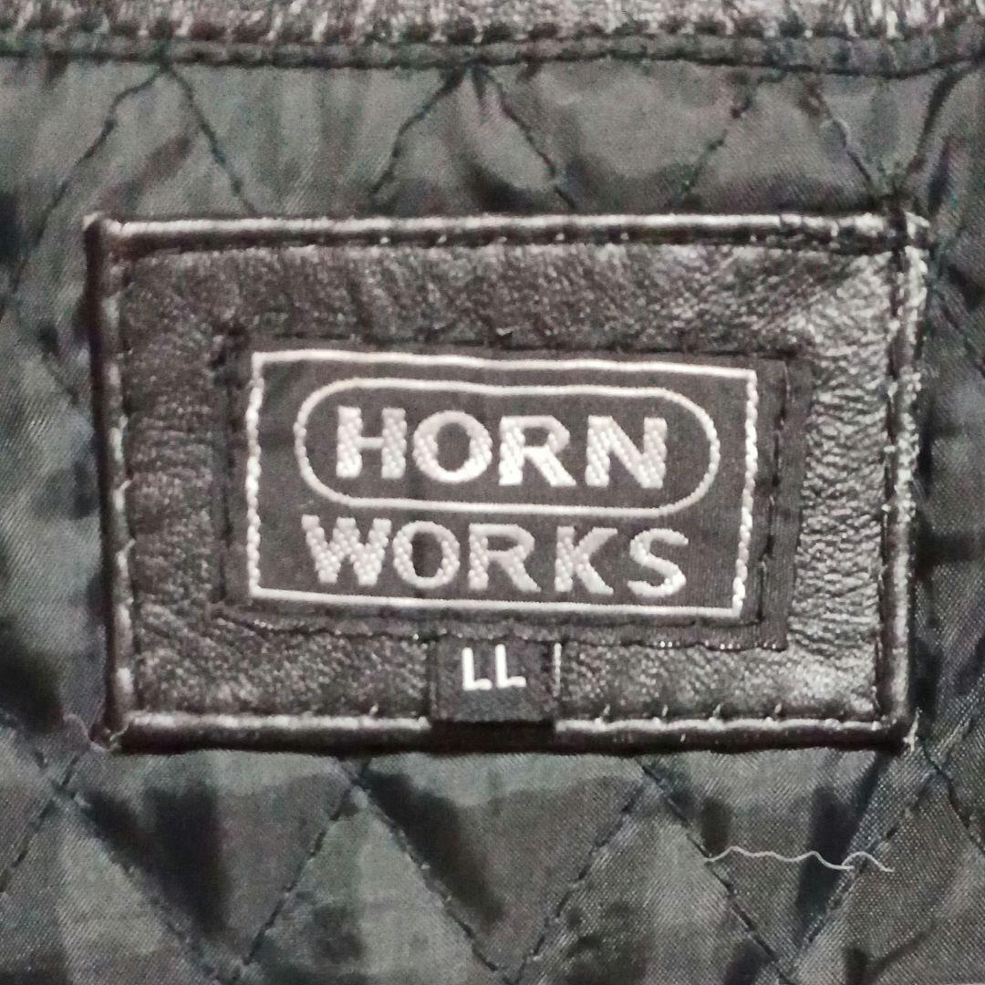 HORN WORKS ホーンワークス レザー ライダースジャケット 本革 LL